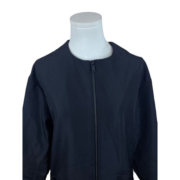 COS Womens Black Long Zip-Up Jacket US Modern Design Size 6 - Picture 4 of 8